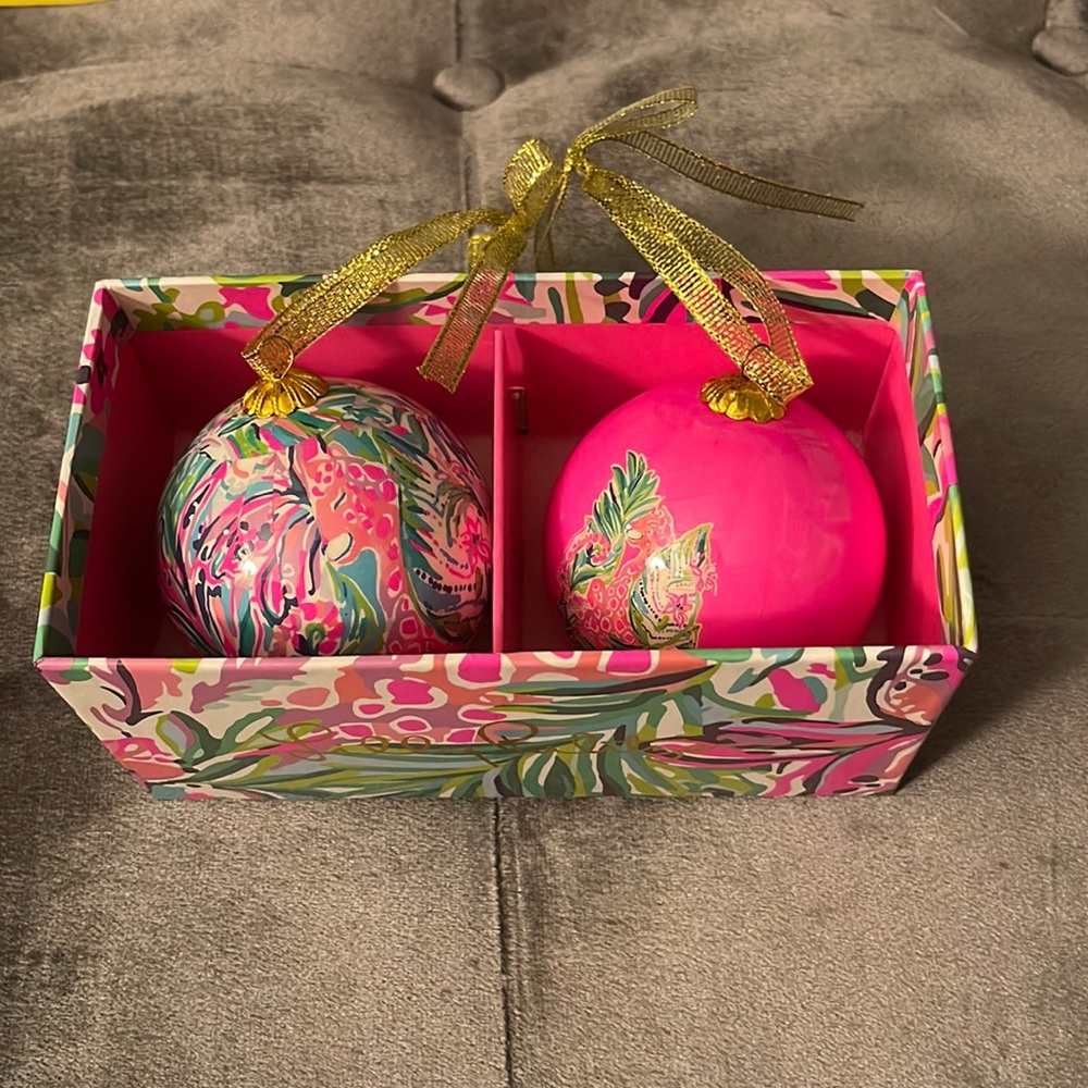 Lilly Pulitzer 2 Pack Ornament Set